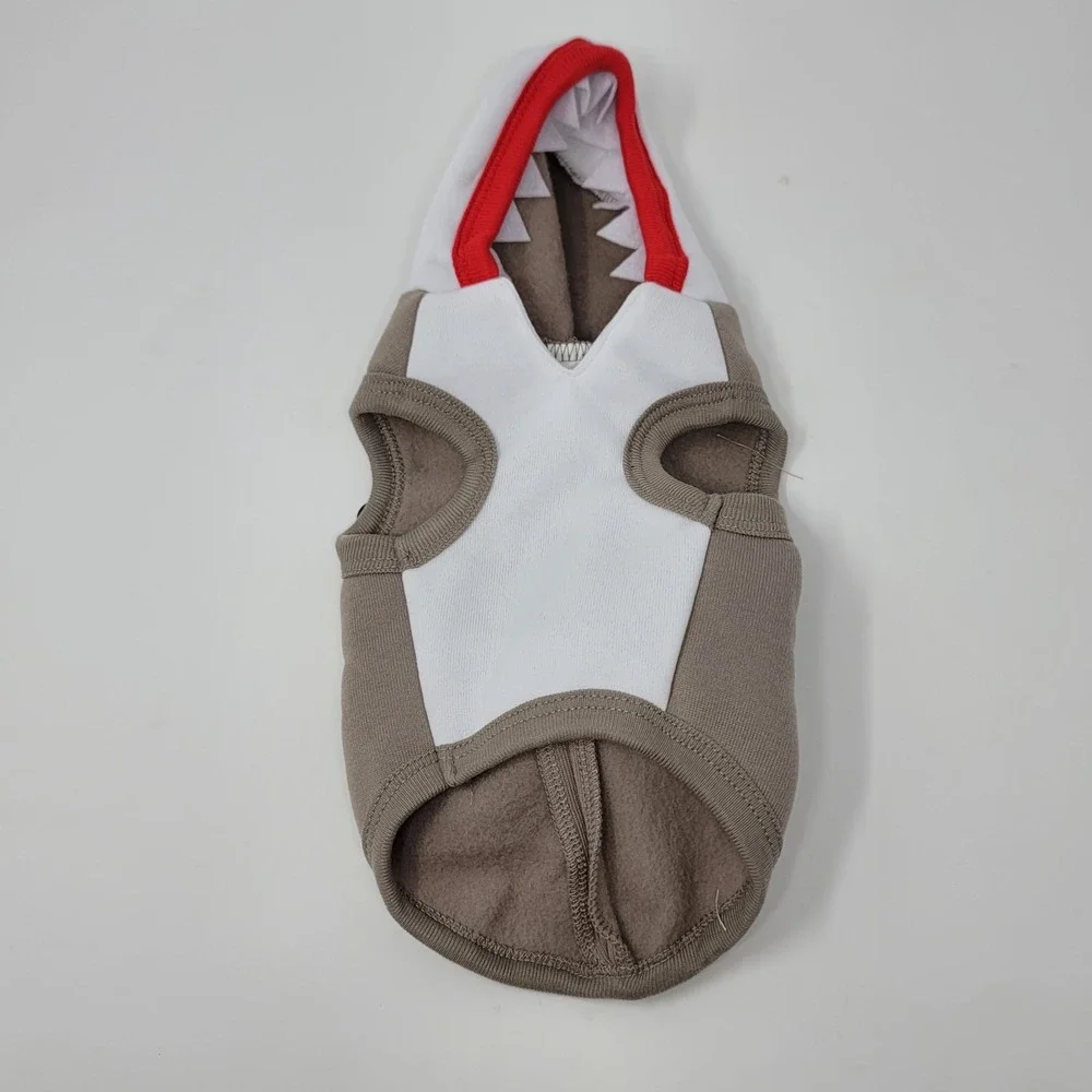 Buttons & Bones Celebrations Shark Pet Costume Dog XS Gray Fleece Halloween